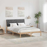 Bed Frame with Upholstered Headboard Brown 150 x 200 cm