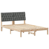 Bed Frame with Upholstered Headboard Brown 150 x 200 cm