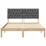 Bed Frame with Upholstered Headboard Brown 150 x 200 cm