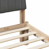 Bed Frame with Headboard Brown 180 x 200 cm Solid Pine Wood - Low Angle