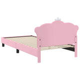 Kids'Bed Frame with Headboard Pink 90 x 190 cm PU