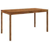Garden Bar Table Natural 196 x 100 x 105 cm Solid Acacia Wood - Front View