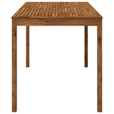 Garden Bar Table Natural 196 x 100 x 105 cm Solid Acacia Wood - Top-Down View