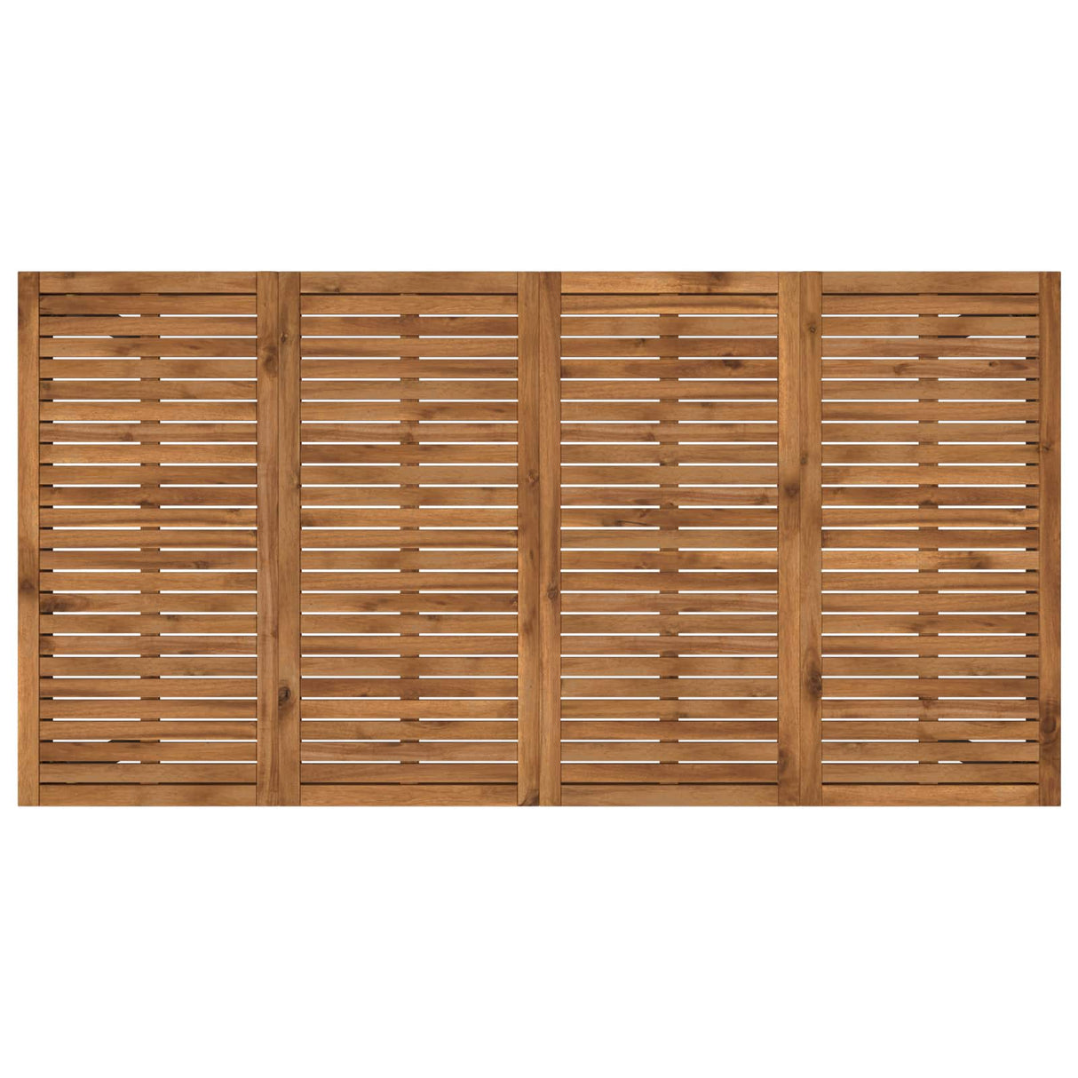 Garden Dinner Table Natural and Black 196 x 100.5 x 75 cm