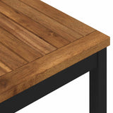 Garden Bar Table Natural and Black 196 x 100.5 x 105 cm - Rear View