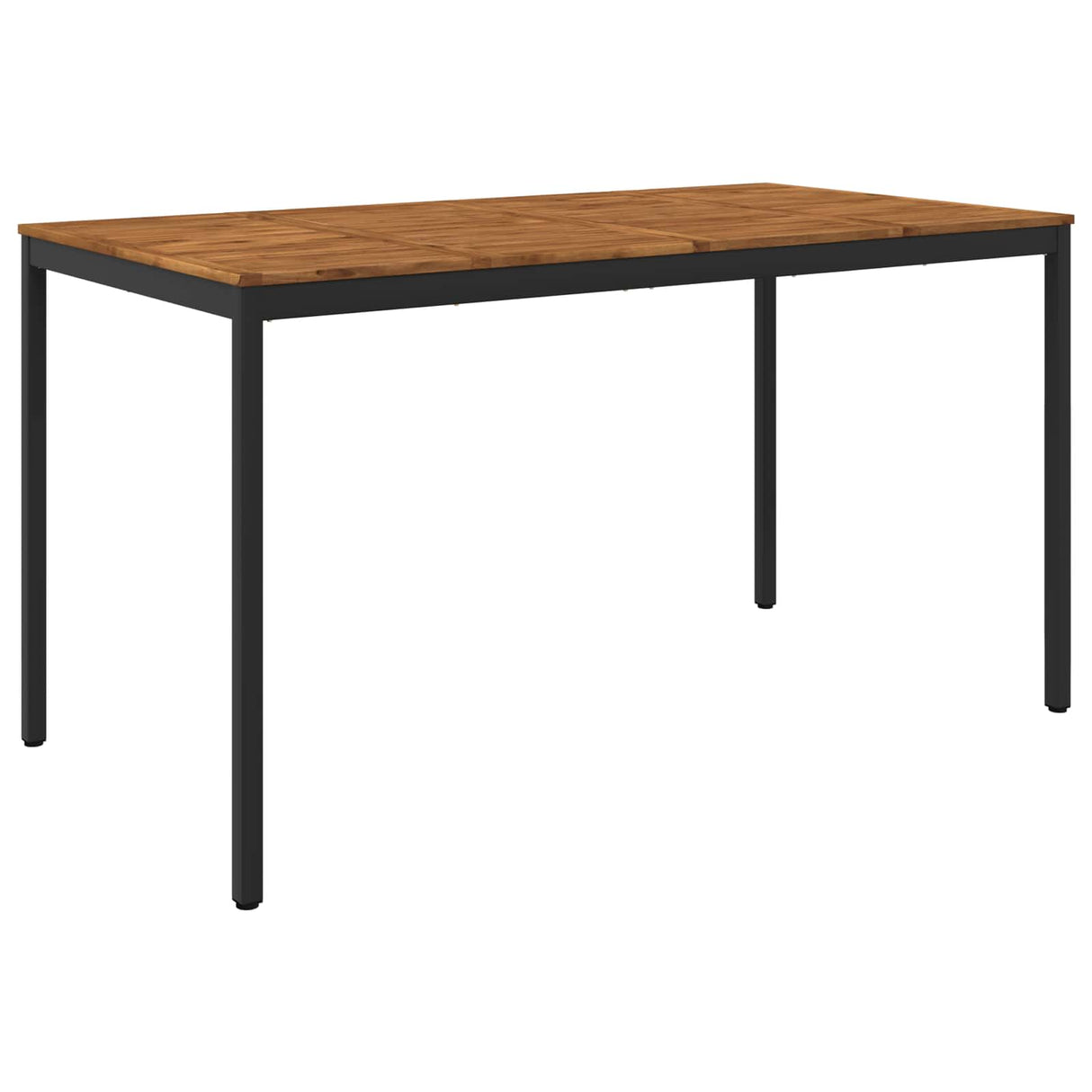 Garden Bar Table Natural and Black 196 x 100.5 x 105 cm