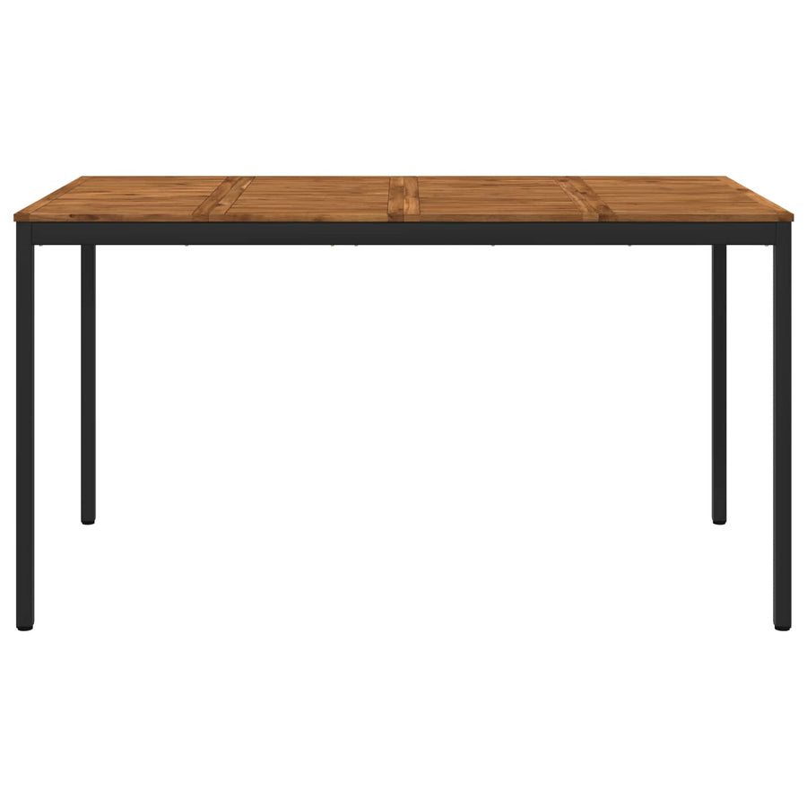 Garden Bar Table Natural and Black 196 x 100.5 x 105 cm