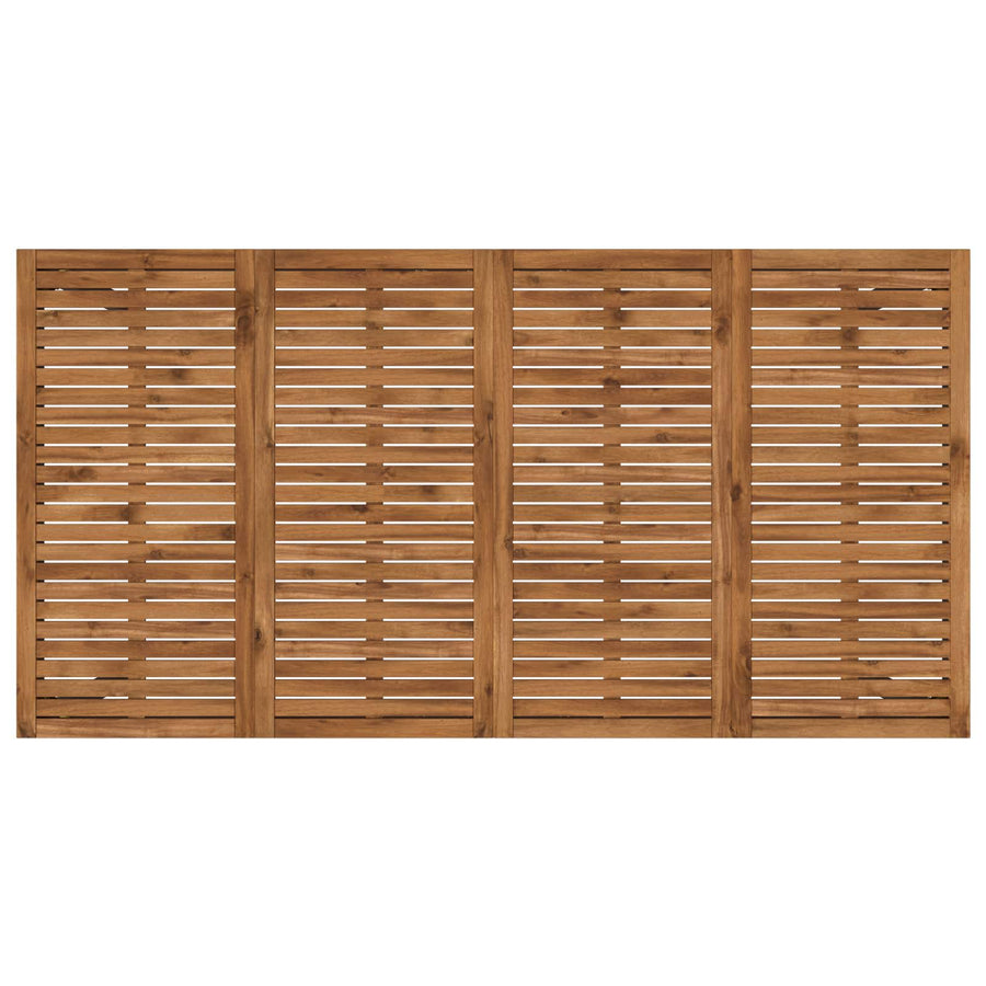 Garden Bar Table Natural and Black 196 x 100.5 x 105 cm