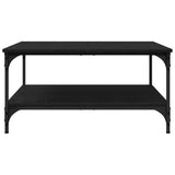 Coffee Table Black oak 80 x 80 x 40 cm Engineered Wood - 45-Degree Angle