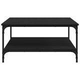 Coffee Table Black oak 80 x 80 x 40 cm Engineered Wood