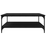 Coffee Table Black oak 100 x 100 x 40 cm Engineered Wood
