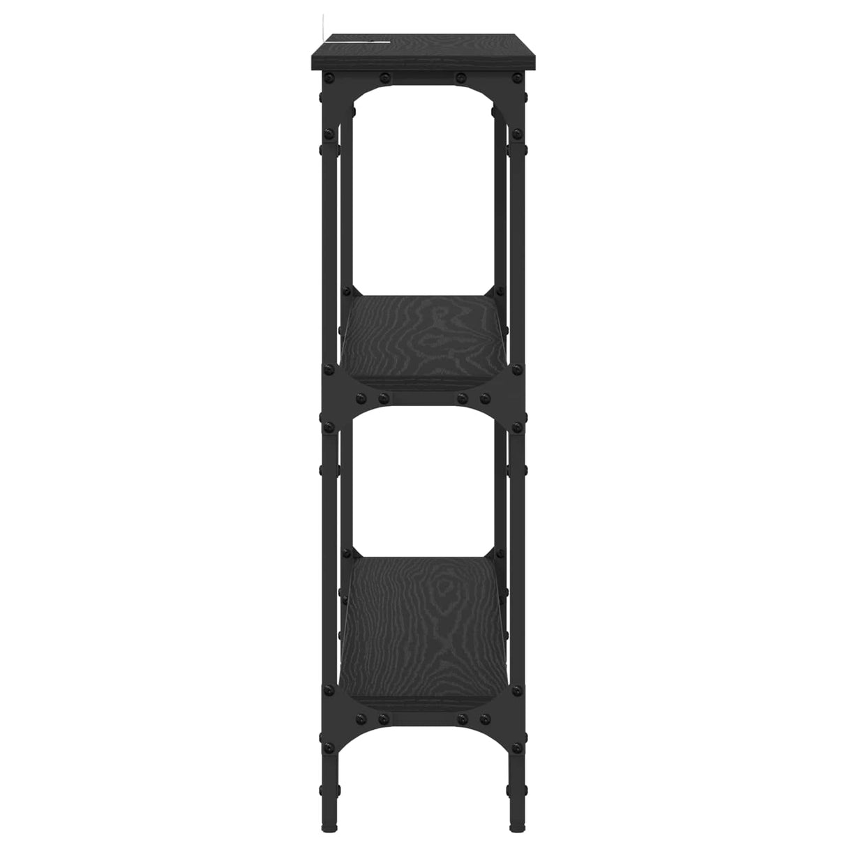 Console Table Black oak 100 x 22,5 x 75 cm Engineered Wood