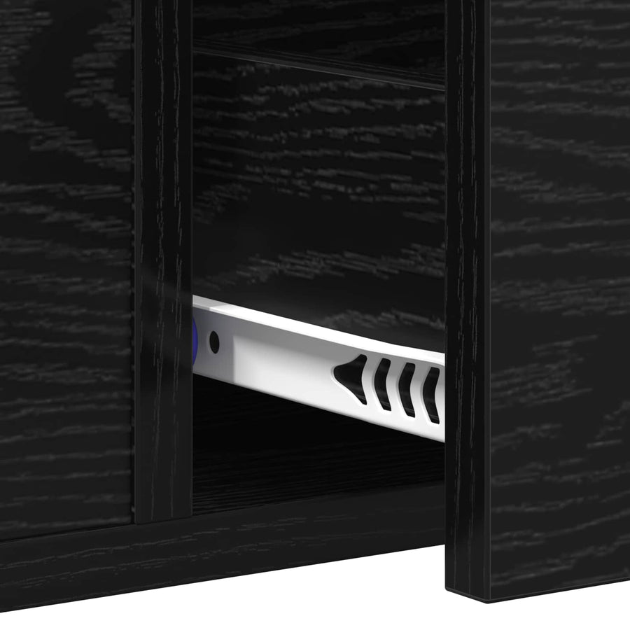 Console Table Black oak 100 x 34.5 x 75 cm Engineered wood