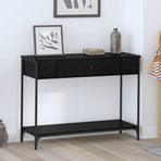 Console Table Black oak 100 x 34.5 x 75 cm Engineered wood