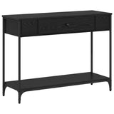 Console Table Black oak 100 x 34.5 x 75 cm Engineered wood - Front View