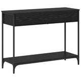 Console Table Black oak 100 x 34.5 x 75 cm Engineered wood - Low Angle