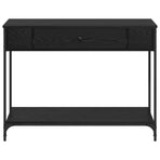 Console Table Black oak 100 x 34.5 x 75 cm Engineered wood