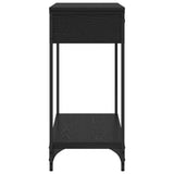 Console Table Black oak 100 x 34.5 x 75 cm Engineered wood - Close-Up Angle