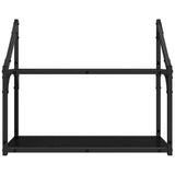 Wall Shelf with Shelf Black oak 60 x 21 x 51 cm Engineered Wood