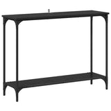 Console Table Black oak 101 x 30.5 x 75 cm Engineered wood - Front View
