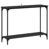 Console Table Black oak 101 x 30.5 x 75 cm Engineered wood - Front View