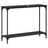 Console Table Black oak 101 x 30.5 x 75 cm Engineered wood - Close-Up Angle