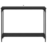 Console Table Black oak 101 x 30.5 x 75 cm Engineered wood - 45-Degree Angle