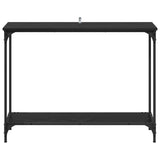 Console Table Black oak 101 x 30.5 x 75 cm Engineered wood