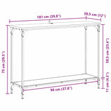 Console Table Black oak 101 x 30.5 x 75 cm Engineered wood - Extra Image