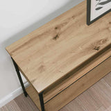 Console Table Artisan oak 100 x 29 x 75 cm Engineered wood - Top-Down View