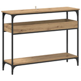 Console Table Artisan oak 100 x 29 x 75 cm Engineered wood - Front View