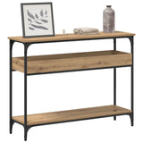 Console Table Artisan oak 100 x 29 x 75 cm Engineered wood - Side View