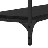 Console Table Black oak 100 x 29 x 75 cm Engineered wood - Low Angle
