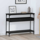 Console Table Black oak 100 x 29 x 75 cm Engineered wood