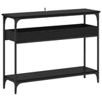 Console Table Black oak 100 x 29 x 75 cm Engineered wood