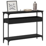 Console Table Black oak 100 x 29 x 75 cm Engineered wood