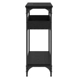 Console Table Black oak 100 x 29 x 75 cm Engineered wood - Rear View