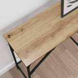 Console Table Artisan oak 140 x 29 x 75 cm Engineered Wood - Top-Down View