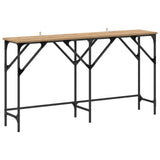 Console Table Artisan oak 140 x 29 x 75 cm Engineered Wood - Front View