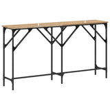 Console Table Artisan oak 140 x 29 x 75 cm Engineered Wood - Close-Up Angle