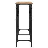 Console Table Artisan oak 140 x 29 x 75 cm Engineered wood - Rear View