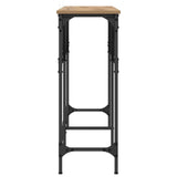 Console Table Artisan oak 140 x 29 x 75 cm Engineered Wood - Rear View