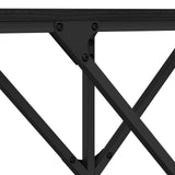 Console Table Black Oak 140 x 29 x 75 cm Engineered Wood - Extra Image