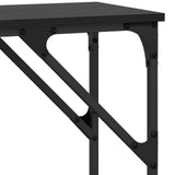 Console Table Black Oak 140 x 29 x 75 cm Engineered Wood - Extra Image