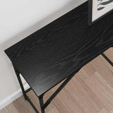 Console Table Black Oak 140 x 29 x 75 cm Engineered Wood - Top-Down View