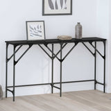 Console Table Black oak 140 x 29 x 75 cm Engineered wood