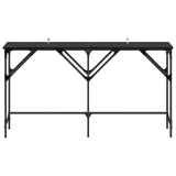 Console Table Black Oak 140 x 29 x 75 cm Engineered Wood - 45-Degree Angle