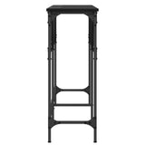 Console Table Black Oak 140 x 29 x 75 cm Engineered Wood - Rear View