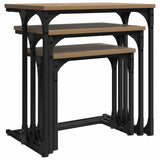 Nesting Coffee Table 3 pcs Artisan oak 50.5 x 35 x 53 cm - 45-Degree Angle