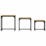 Nesting Coffee Table 3 pcs Artisan oak 50.5 x 35 x 53 cm - Rear View